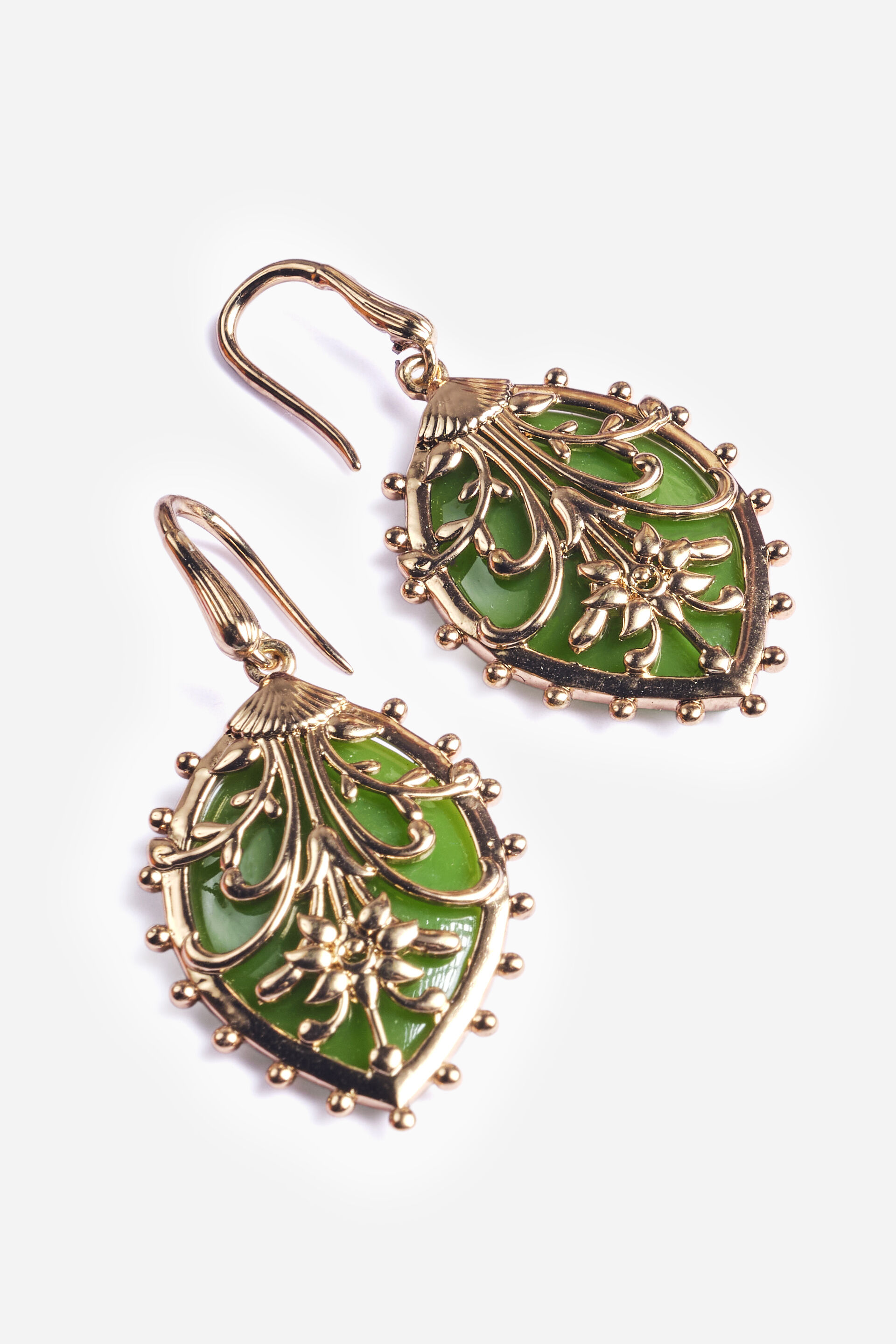 Green Parnika Earrings, , image 3